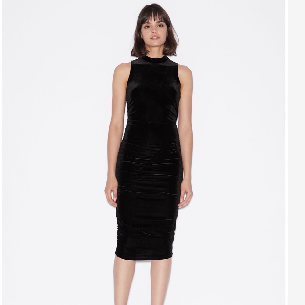 Armani Exchange Black Velvet Dress